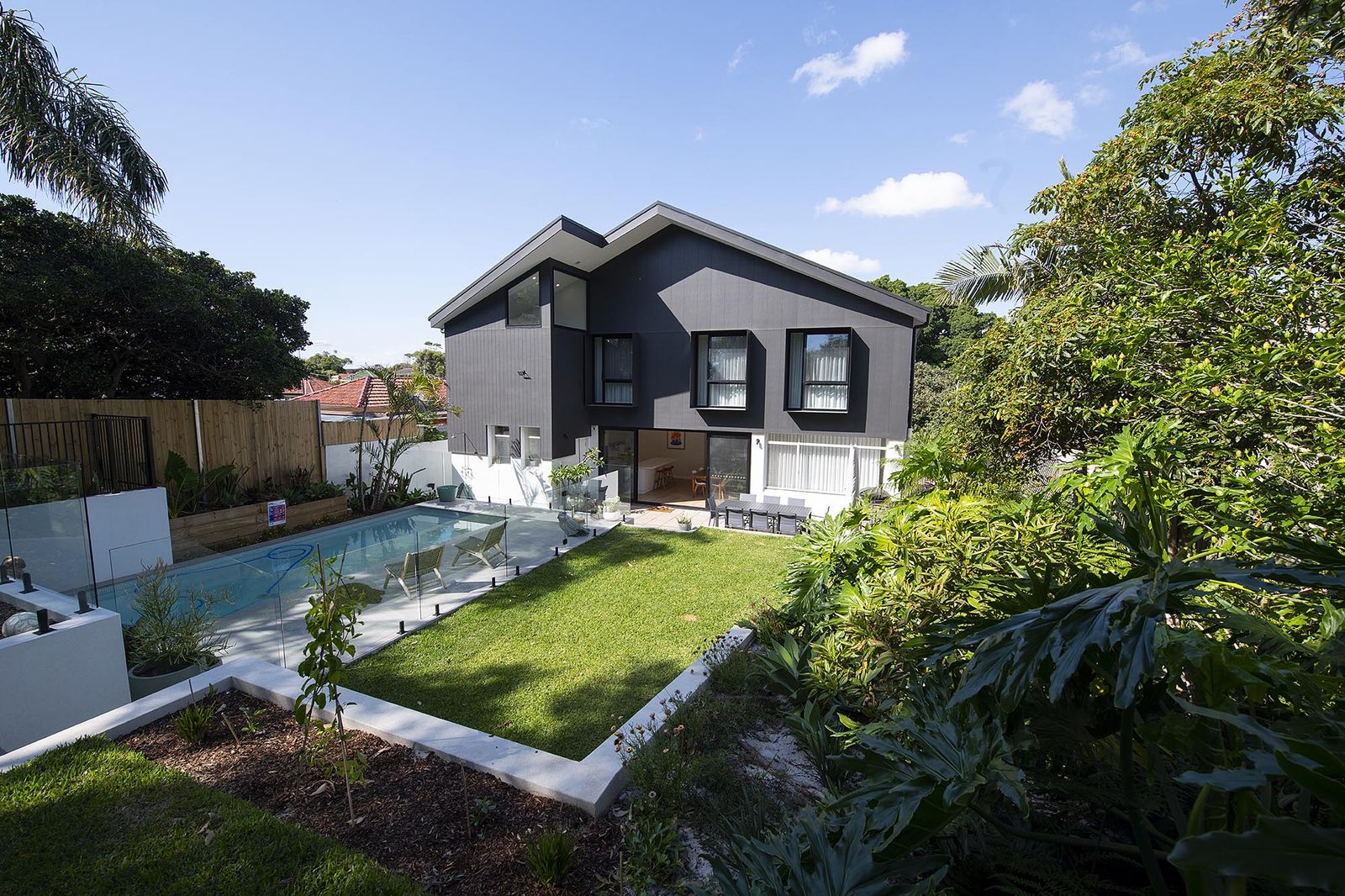 Fitzgerald Avenue, Maroubra — After renovation — completed two-storey home with new pool and landscaped tiered gardens